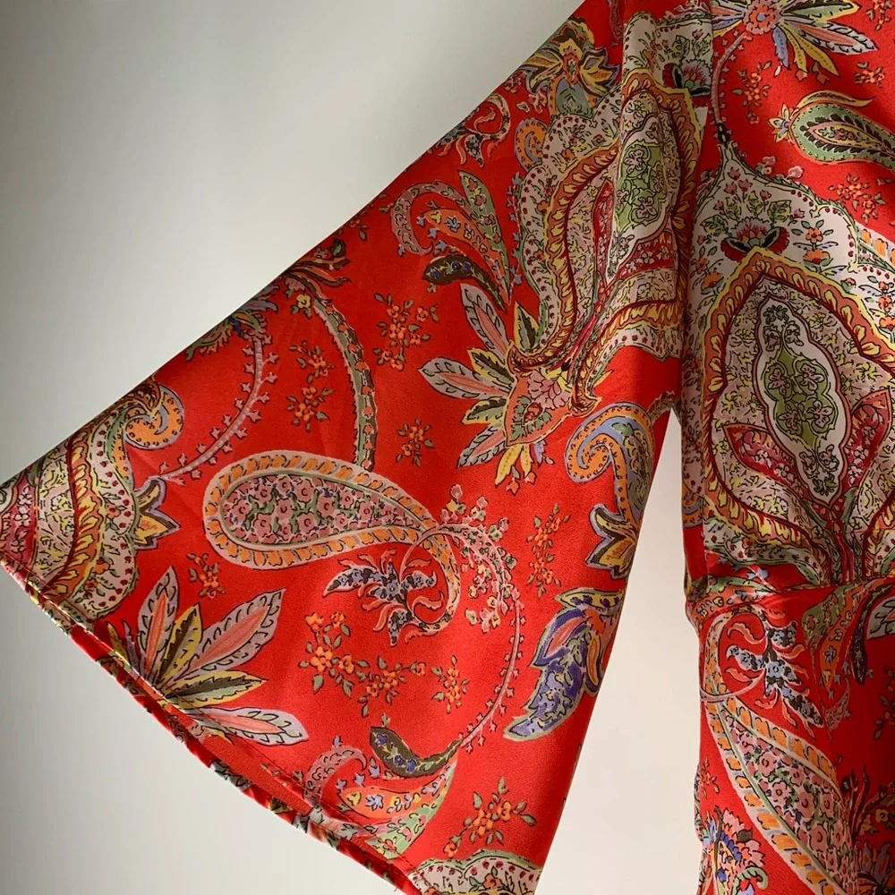 Zara Printed Top with Drawstring - Picture 7 of 8